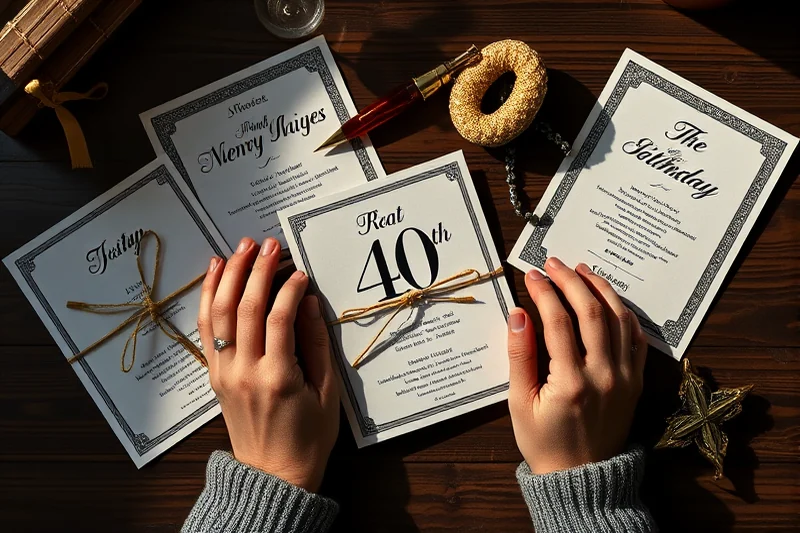 best 40th birthday parties invitations favors — Best 40th Birthday Parties Invitations Favors (the finished result)