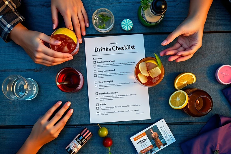 40th birthday parties drinks checklist — 40th Birthday Parties Drinks Checklist (the finished result)