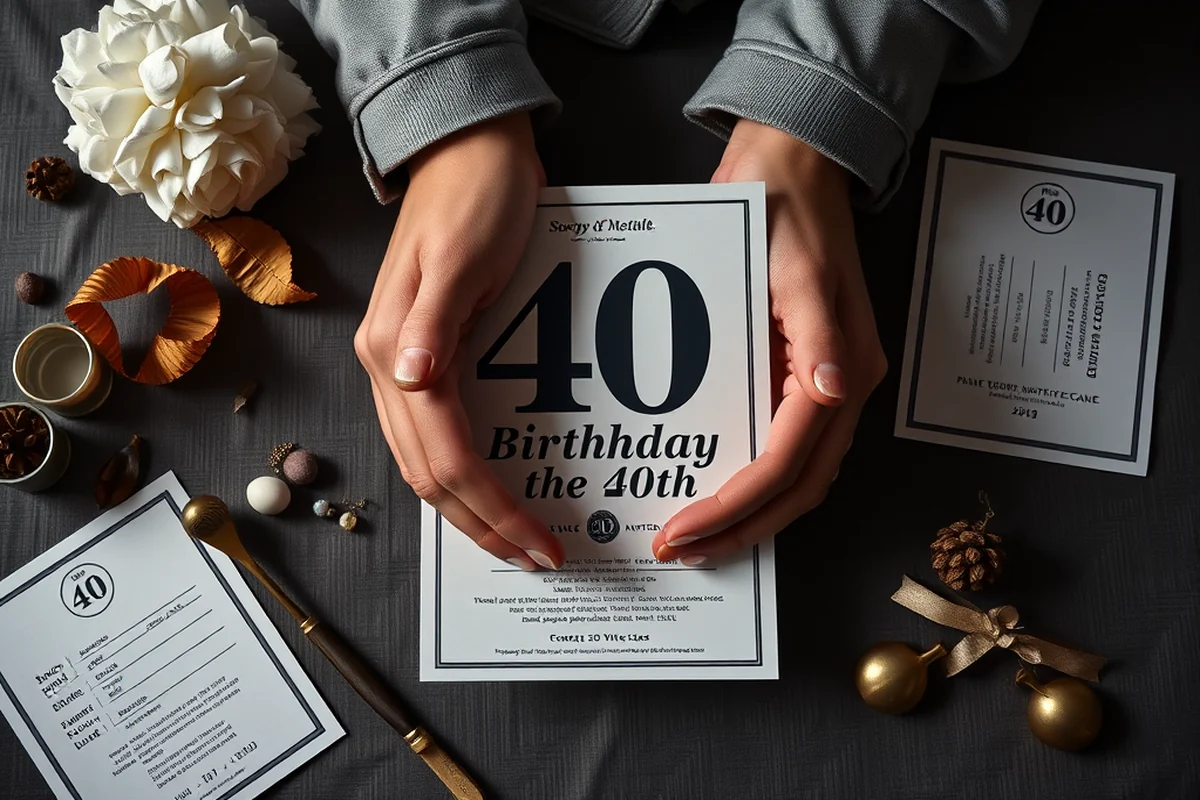 40th birthday parties invitations printable — 40th Birthday Parties Invitations Printable (the finished result)