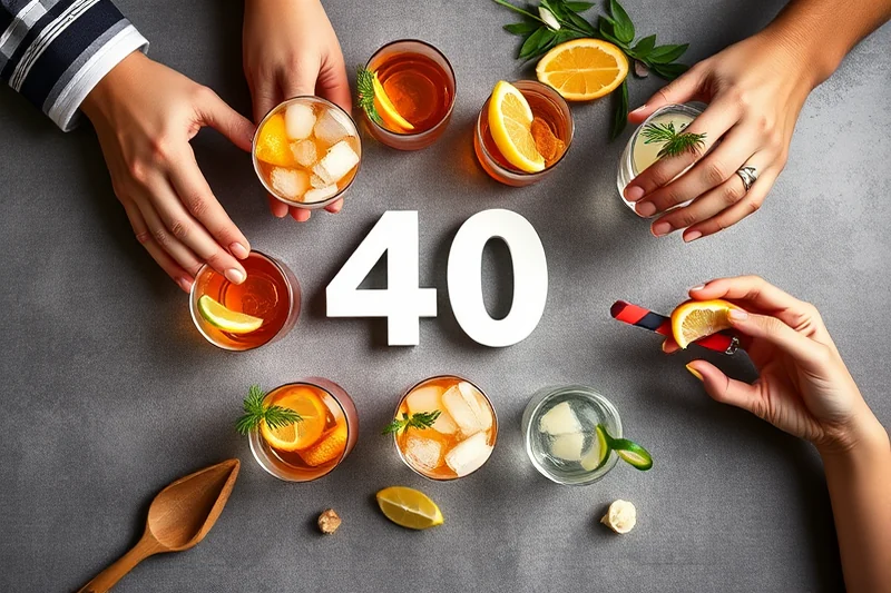 budget 40th birthday parties drinks — Budget 40th Birthday Parties Drinks (the finished result)