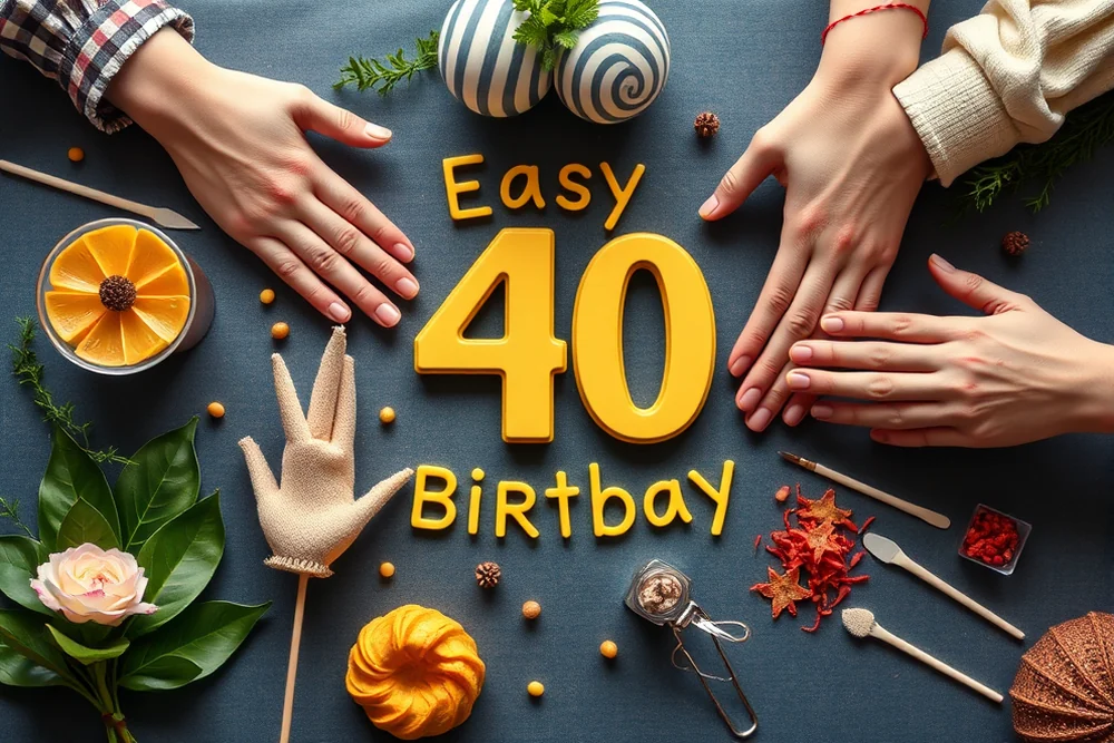 easy 40th birthday parties — Easy 40th Birthday Parties (the finished result)