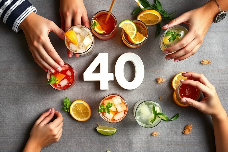 simple 40th birthday parties drinks — Simple 40th Birthday Parties Drinks (the finished result)