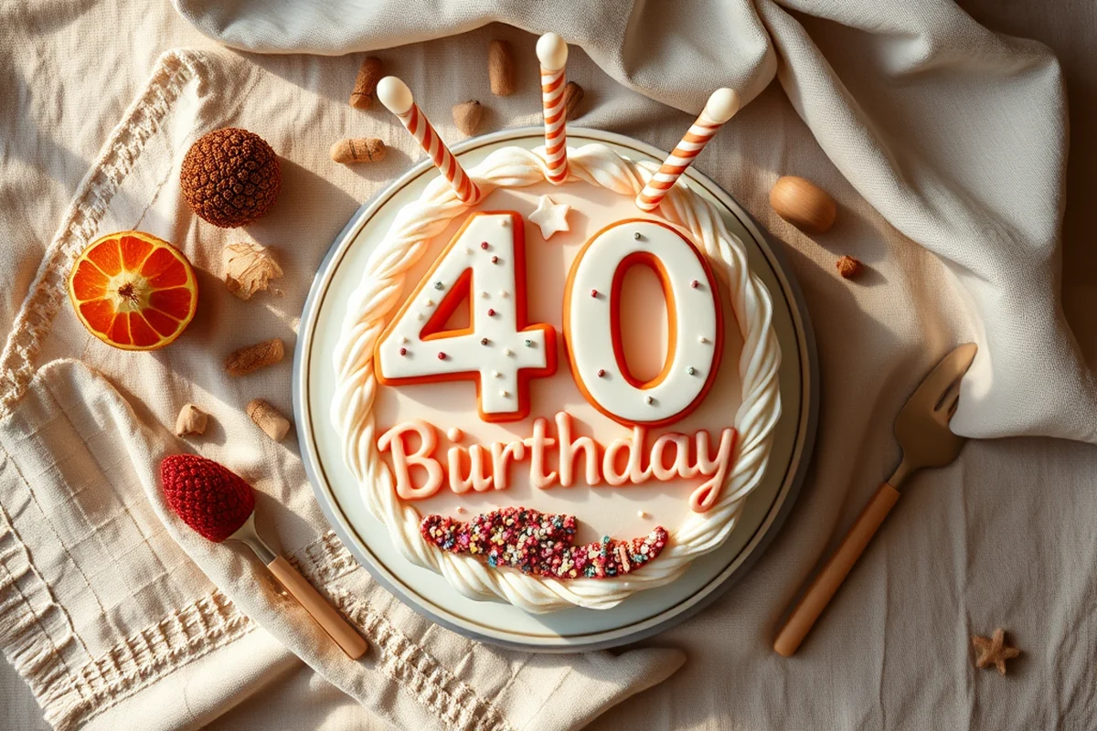 40th birthday for cake — 40Th Birthday For Cake (the finished result)