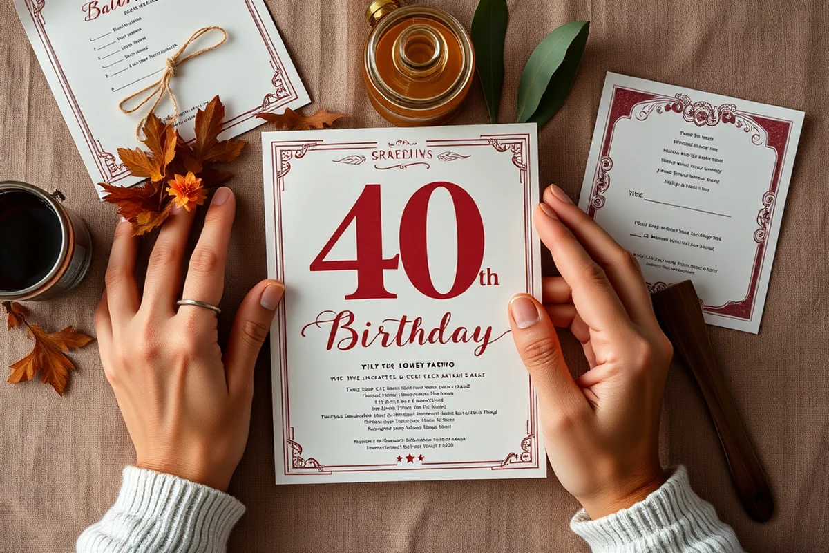 40th birthday parties invitations examples — 40th Birthday Parties Invitations Examples (the finished result)