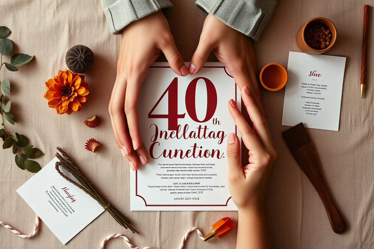 40th birthday parties invitations for beginners — 40th Birthday Parties Invitations For Beginners (the finished result)