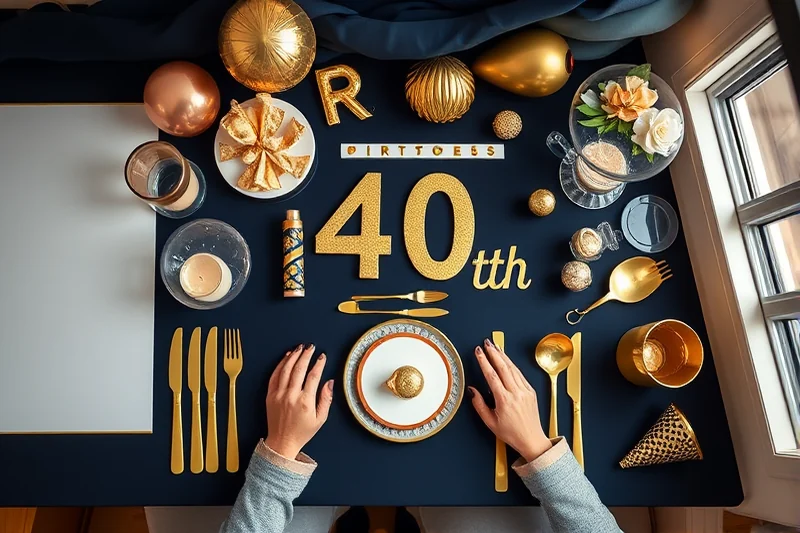 40th birthday parties themes decor checklist — 40th Birthday Parties Themes Decor Checklist (the finished result)