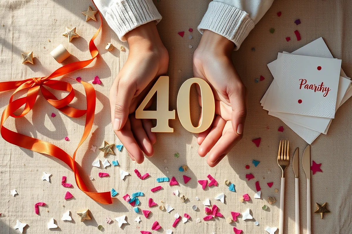 40th birthday parties themes decor on a budget — 40th Birthday Parties Themes Decor On A Budget (the finished result)