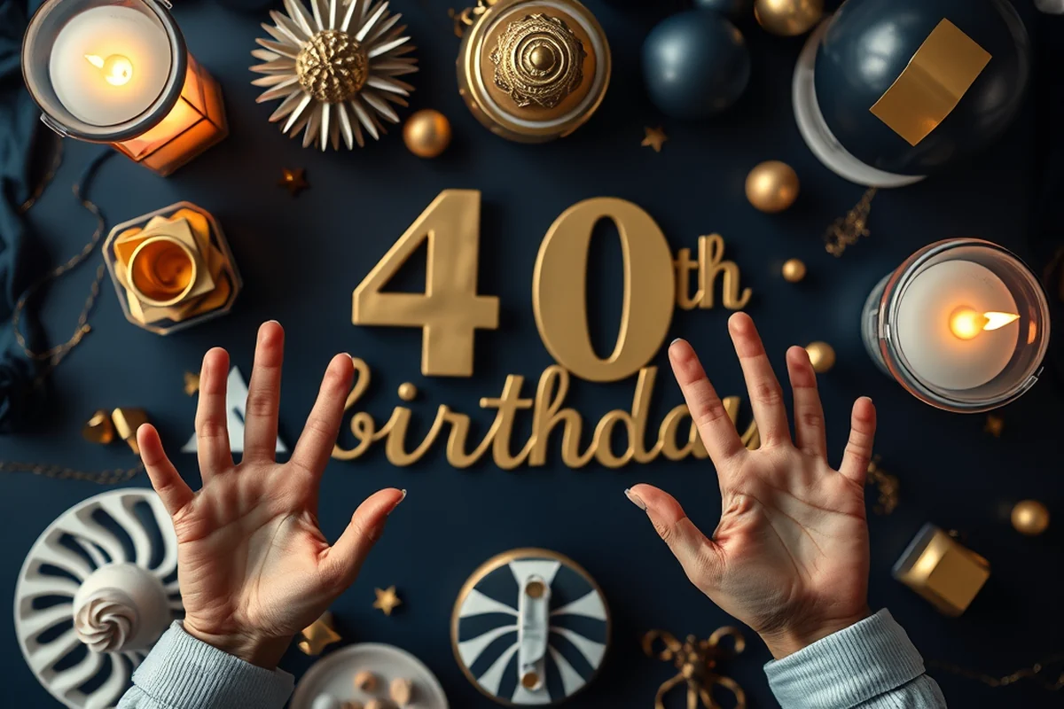 40th birthday parties themes decor printable — 40th Birthday Parties Themes Decor Printable (the finished result)