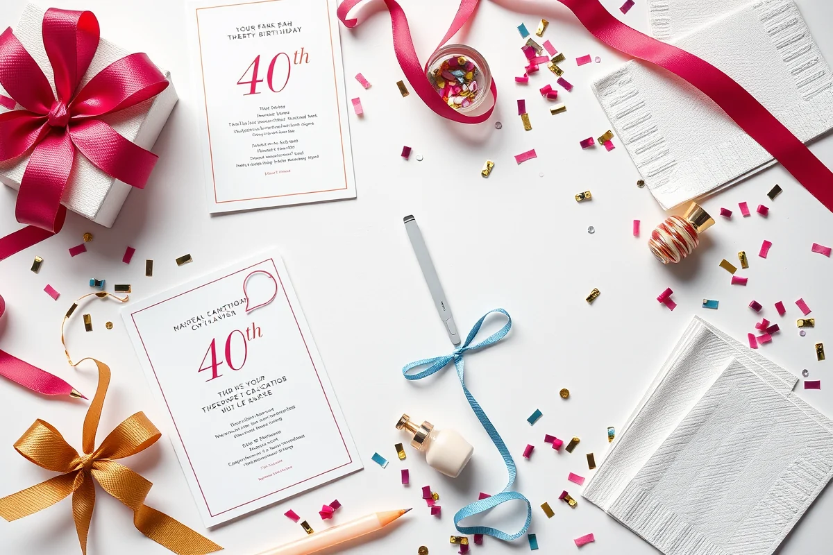 40th birthday party decorations — 40th Birthday Party Decorations (the finished result)
