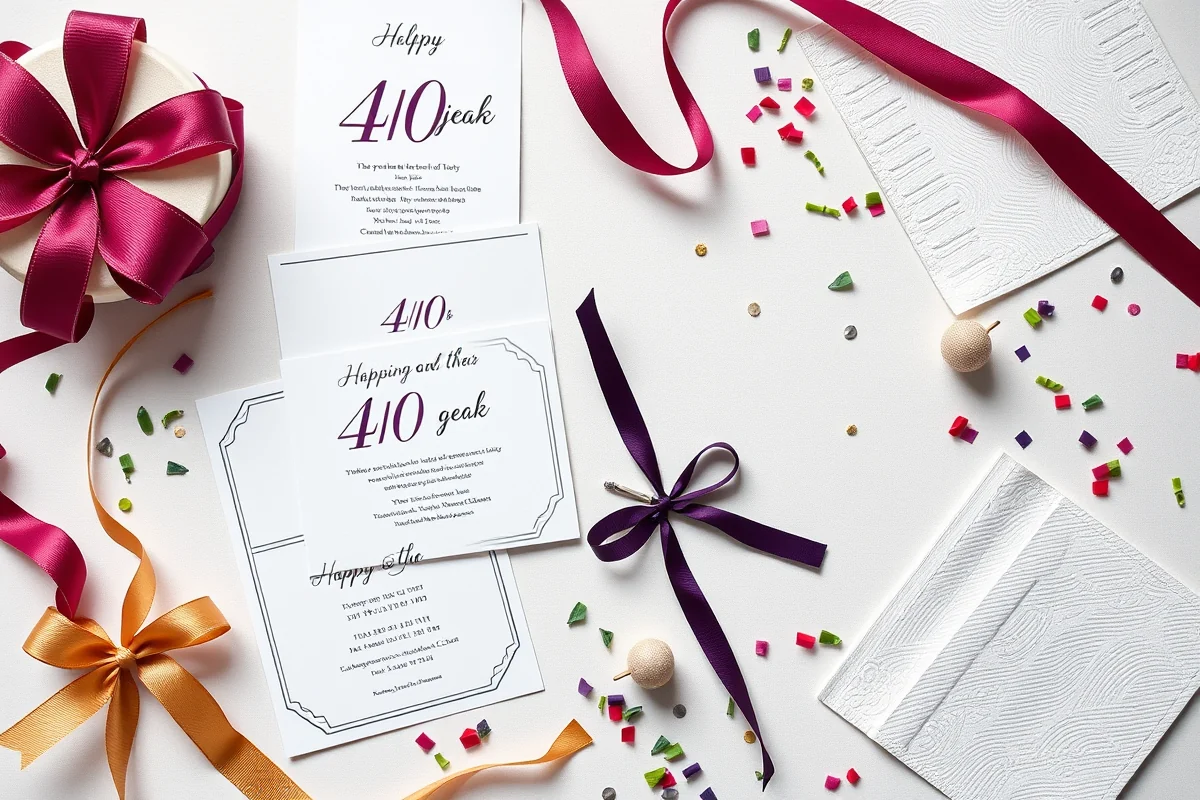 40th birthday party invitations — 40th Birthday Party Invitations (the finished result)