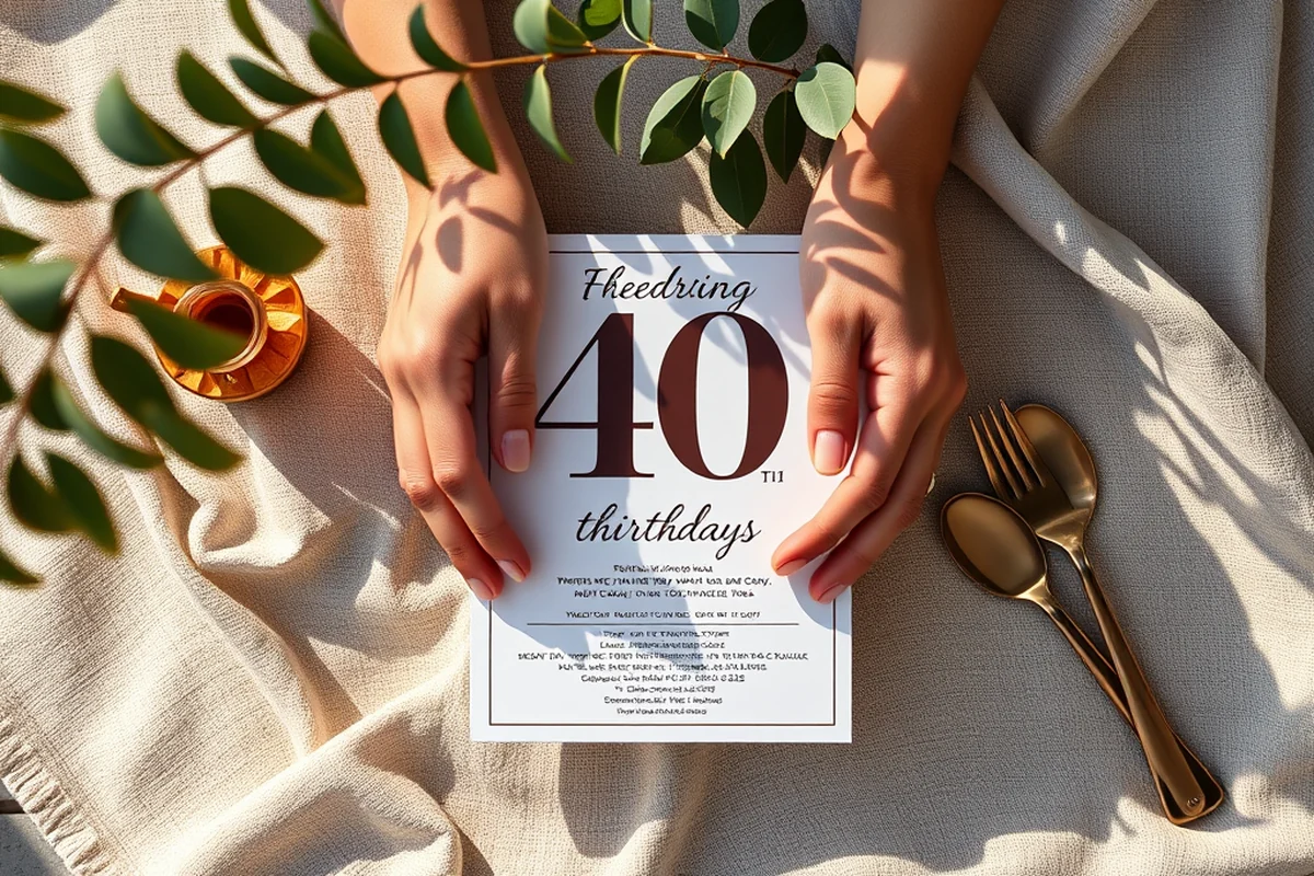 affordable 40th birthday parties invitations — Affordable 40th Birthday Parties Invitations (the finished result)