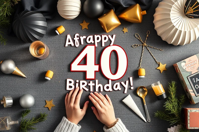 affordable 40th birthday parties themes decor — Affordable 40th Birthday Parties Themes Decor (the finished result)