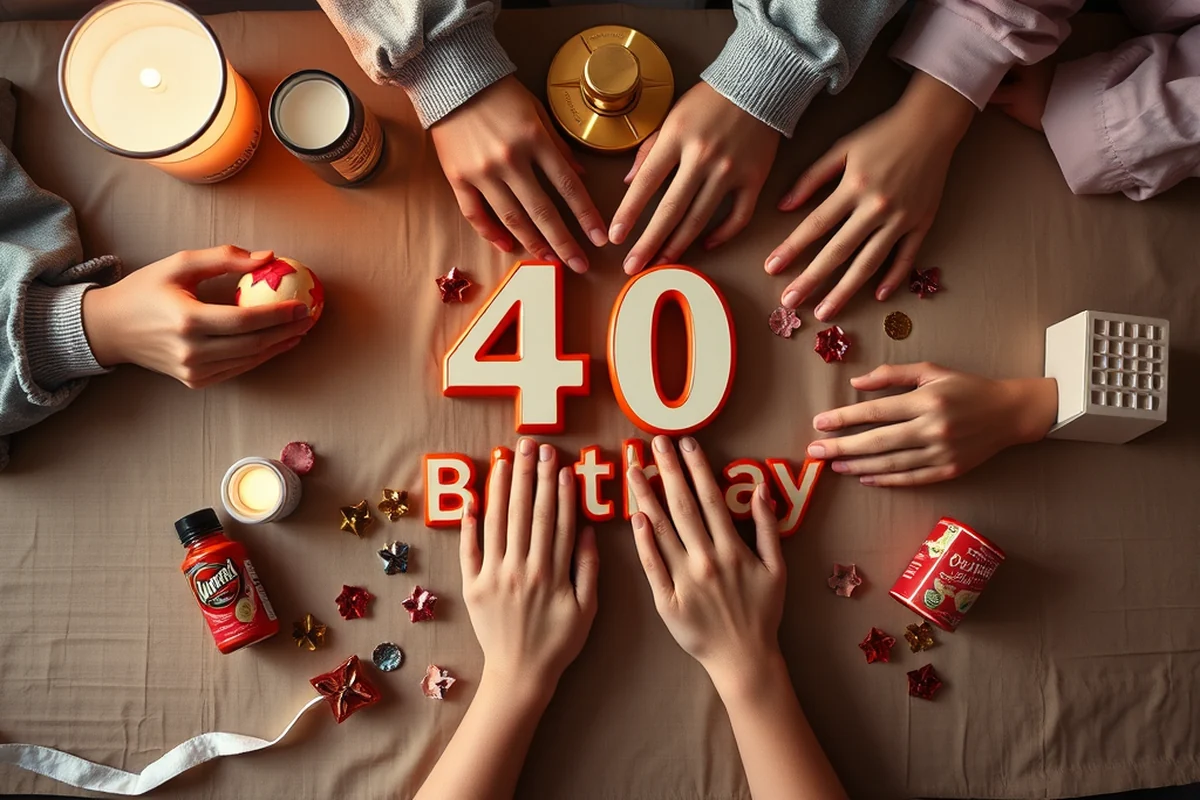 budget 40th birthday parties for small spaces — Budget 40th Birthday Parties For Small Spaces (the finished result)