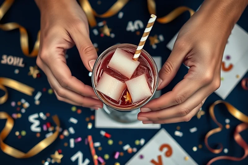 easy 40th birthday parties drinks — Easy 40th Birthday Parties Drinks (the finished result)