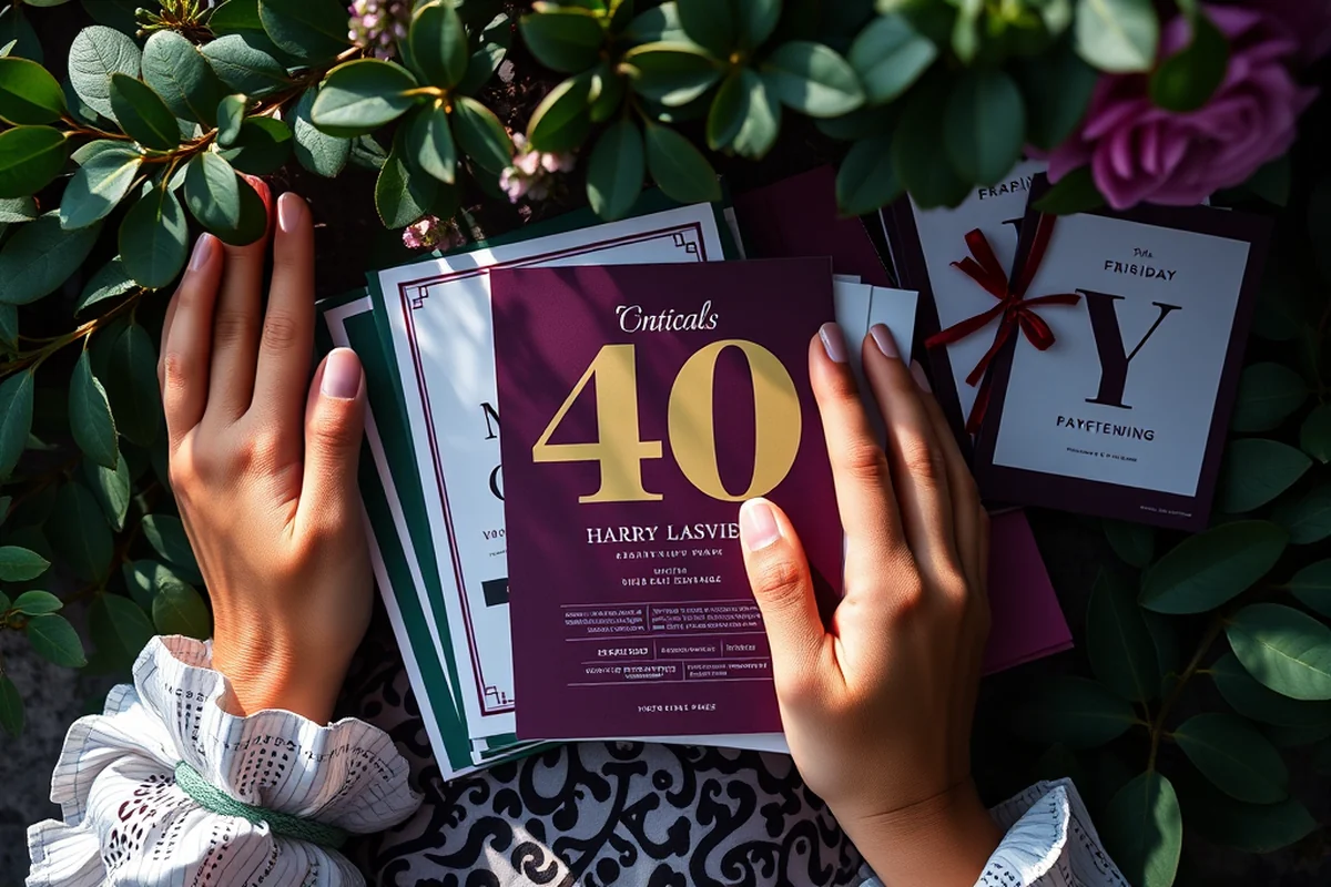 quick 40th birthday parties invitations favors — Quick 40th Birthday Parties Invitations Favors (the finished result)