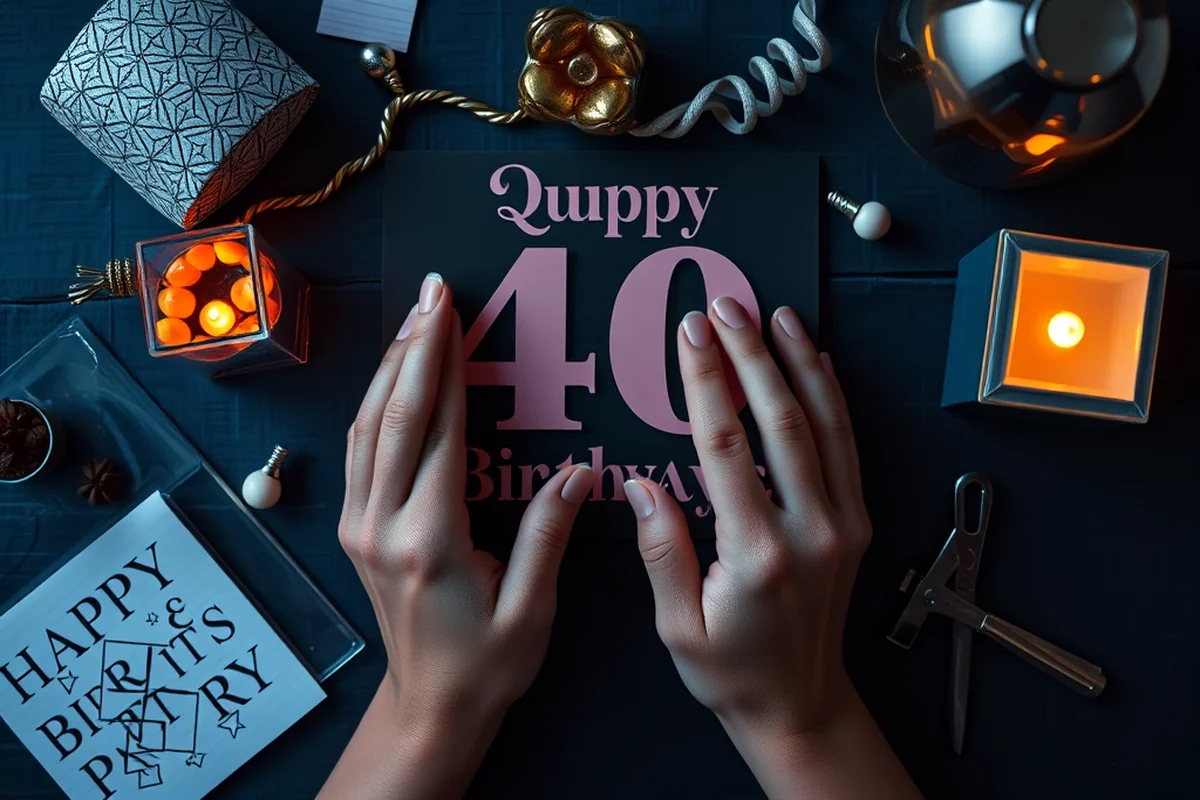 quick 40th birthday parties invitations — Quick 40th Birthday Parties Invitations (the finished result)