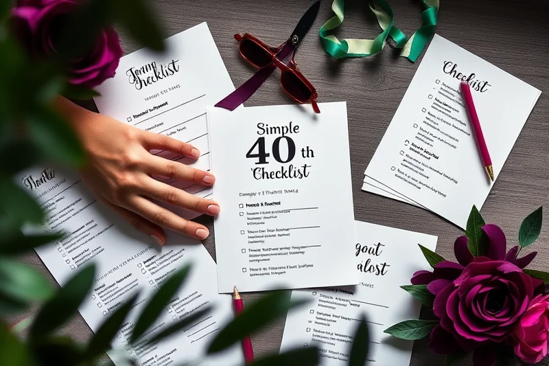simple 40th birthday parties checklists — Simple 40th Birthday Parties Checklists (the finished result)