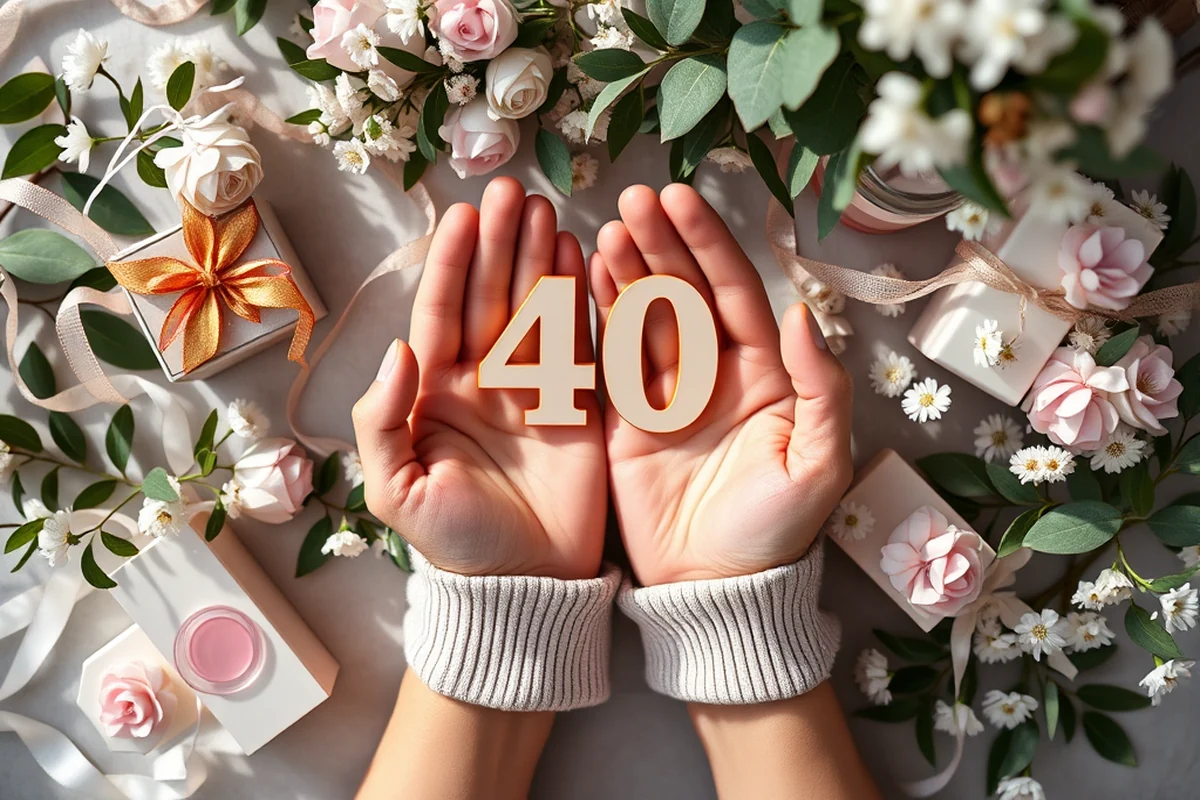 simple 40th birthday parties favors — Simple 40th Birthday Parties Favors (the finished result)