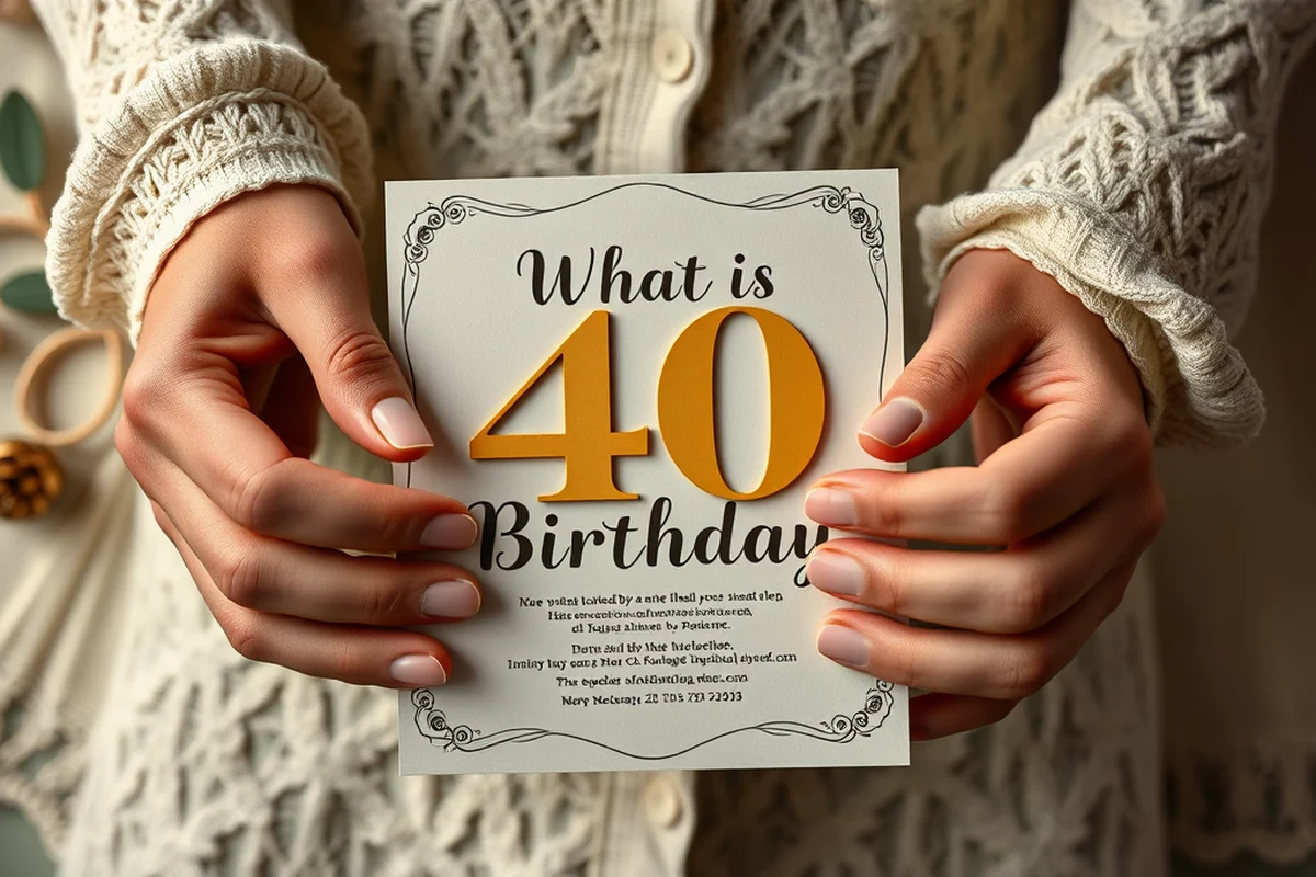 what is 40th birthday card — What Is 40Th Birthday Card (the finished result)